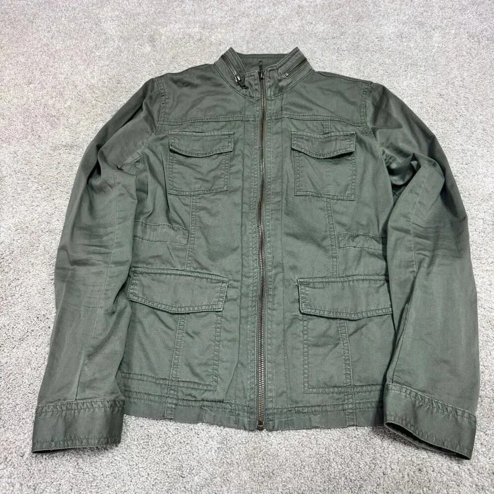 Caslon Jacket Women’s Green Long Sleeve Full Zip Size Medium